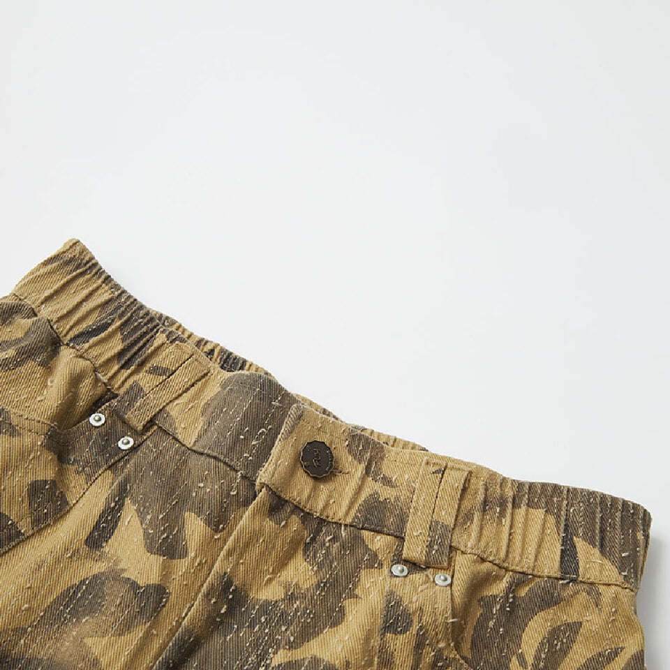 迷彩磨製鐮刀褲