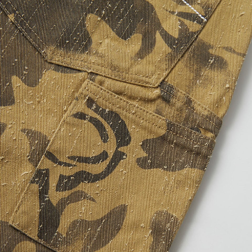 迷彩磨製鐮刀褲