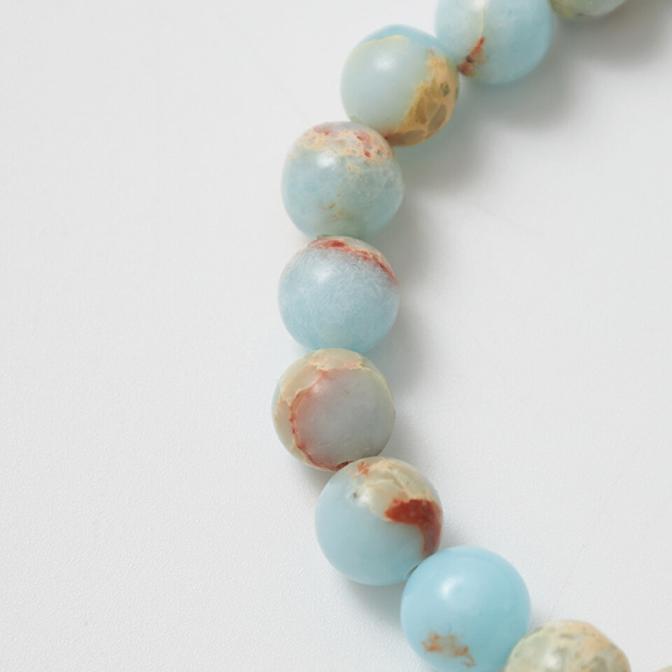 海藍蛇皮合成珠鍊 藍