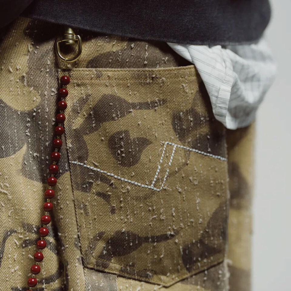 FMB99213-261 紅紫砂褲鍊 紅