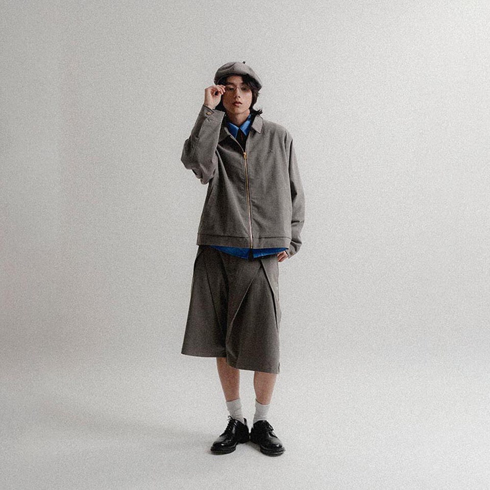 FMB99222-261 短版魚骨紋工裝外套