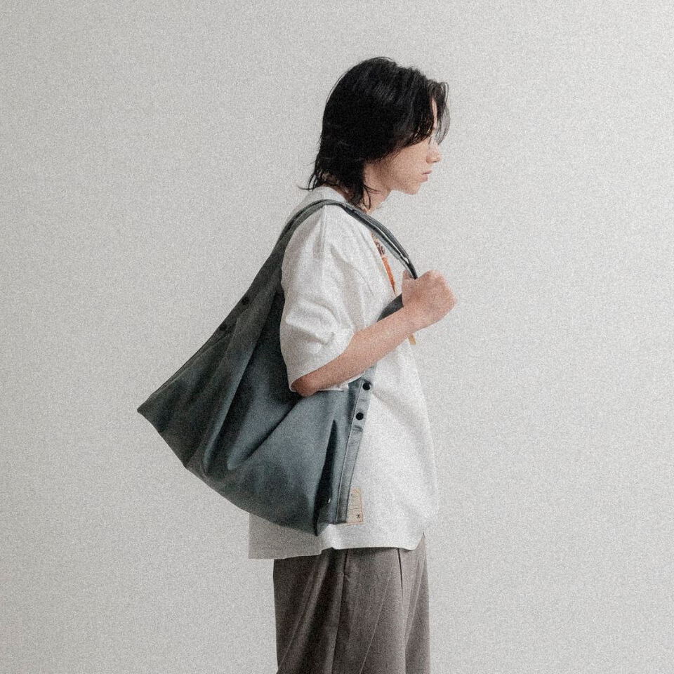 反絨皮手挽單肩袋