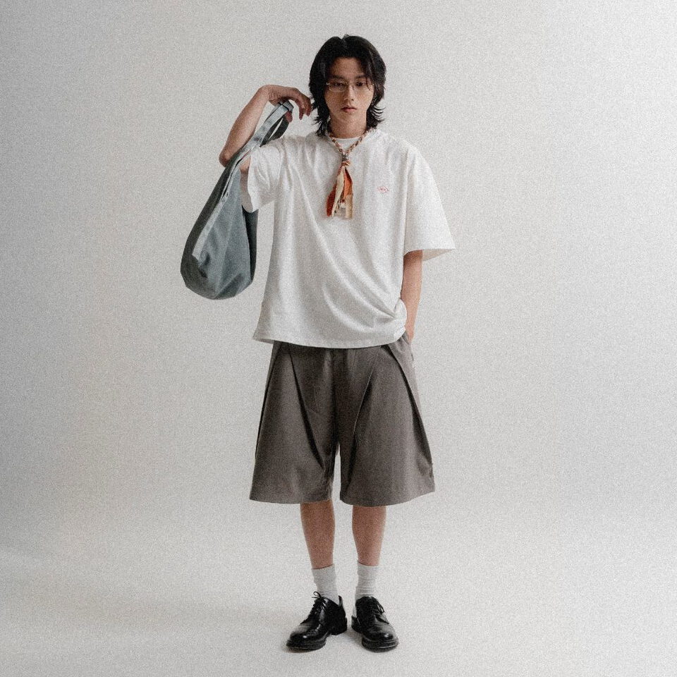 反絨皮手挽單肩袋