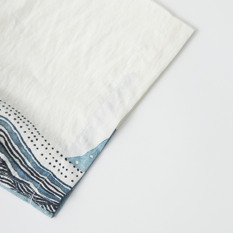 FMB99274-261 京都散步麻棉海浪印花恤衫