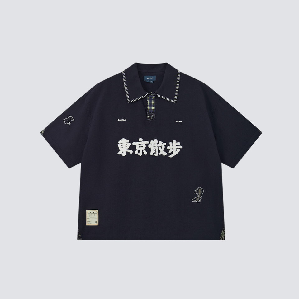 東京散步麻棉球衣