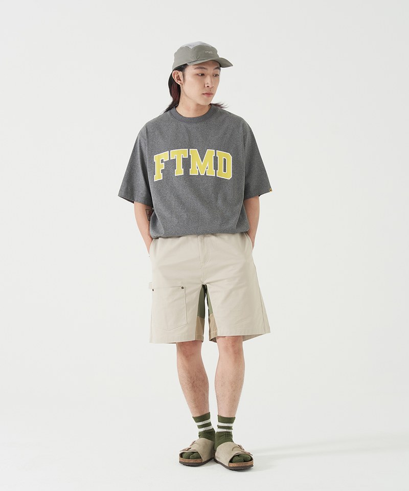 圖案短Tee College Tee