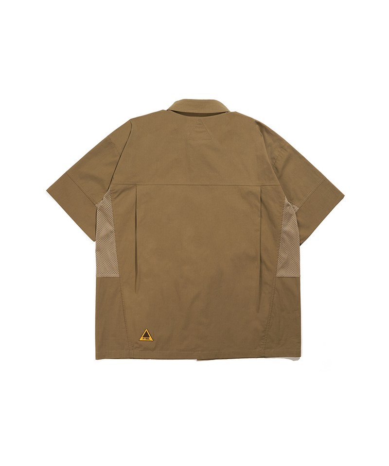 側邊拼接襯衫 Mesh Relax Shirt