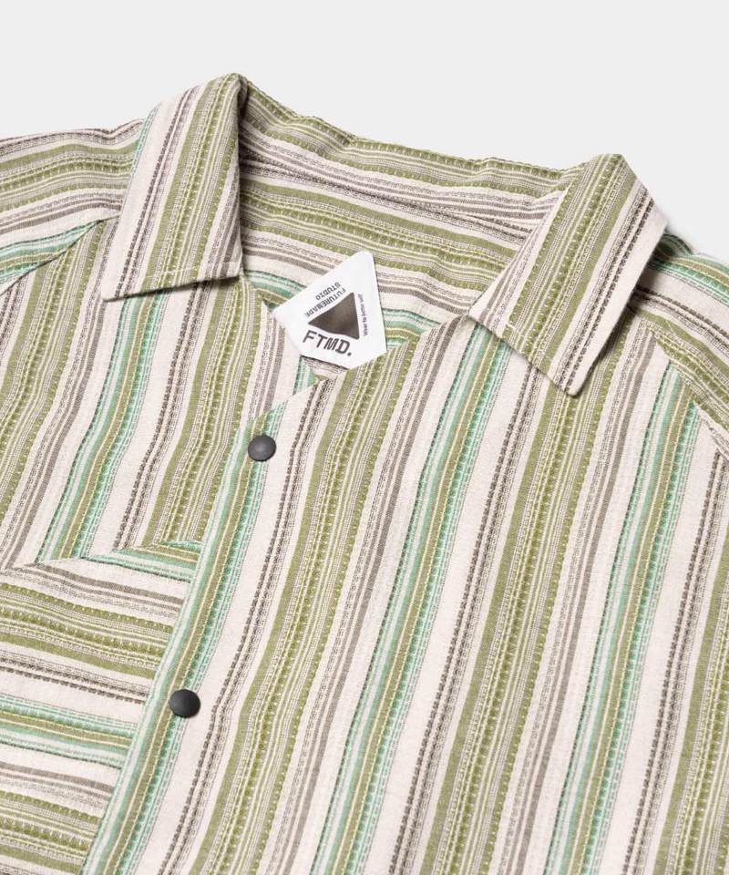 開襟寬鬆襯衫 Textured Overshirt