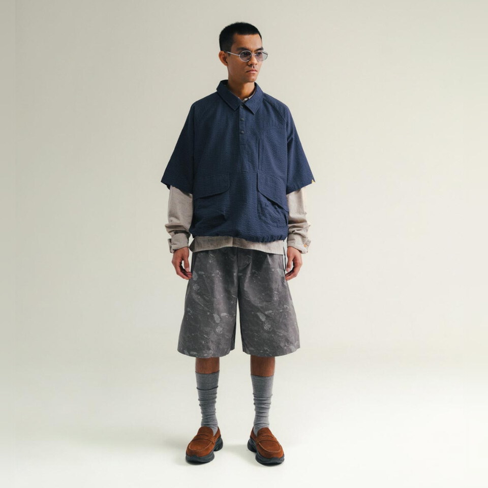 FTM0236-261 泡泡紗寬版襯衫 Raglan Easy Overshirt