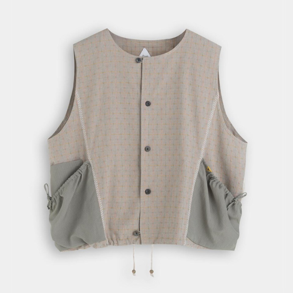 FTM0506-261 無領拼接背心 Collarless Patchwork Vest