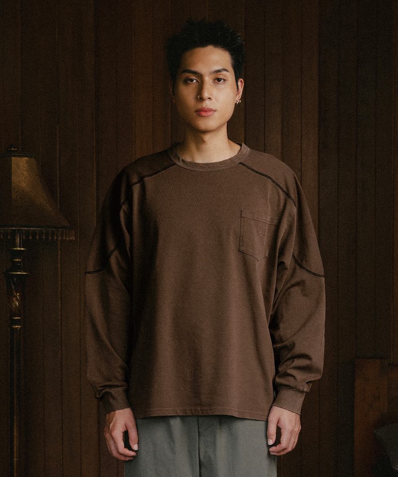 GTS0002-242 水洗口袋長TEE PIGMENT DYED LS TEE