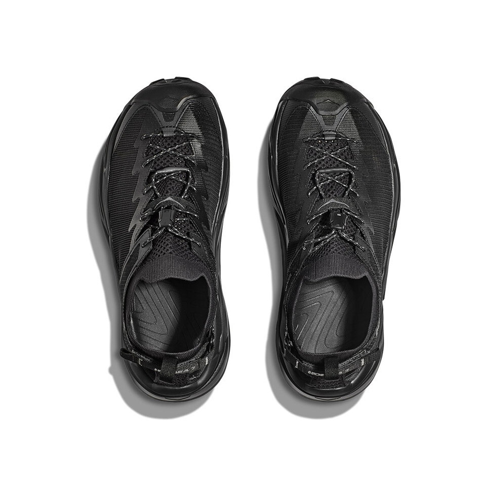 HOKA1973W-262 女 Hopara 2 健行涼鞋 黑