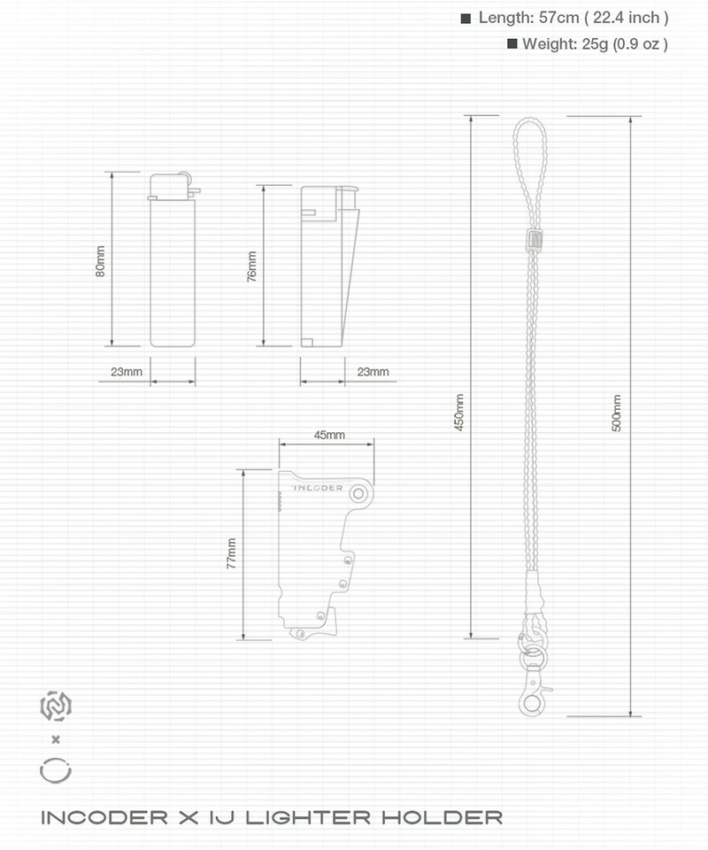 打火機掛繩 INCODER x IJ lighter holder