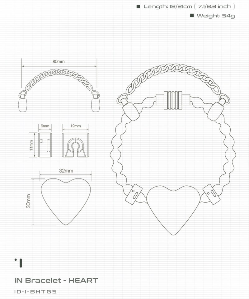 ICD9927-251 愛心手鍊 iN Bracelet-Heart