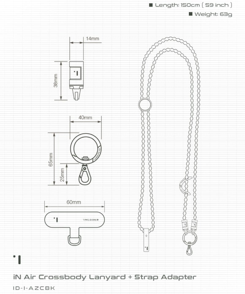 ICD9930-251 iN輕量型手機掛繩 iN Air Crossbody Lanyard