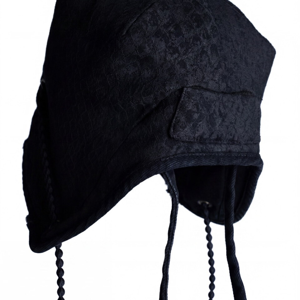 雙面蛇紋皮帽 Shedding Coif