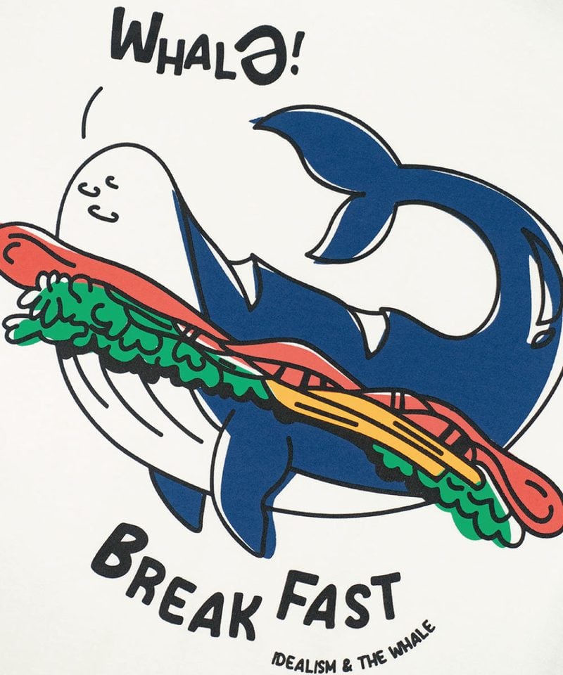 IDE0131-251 聯名 餵我早餐印花上衣 WHALe Tee