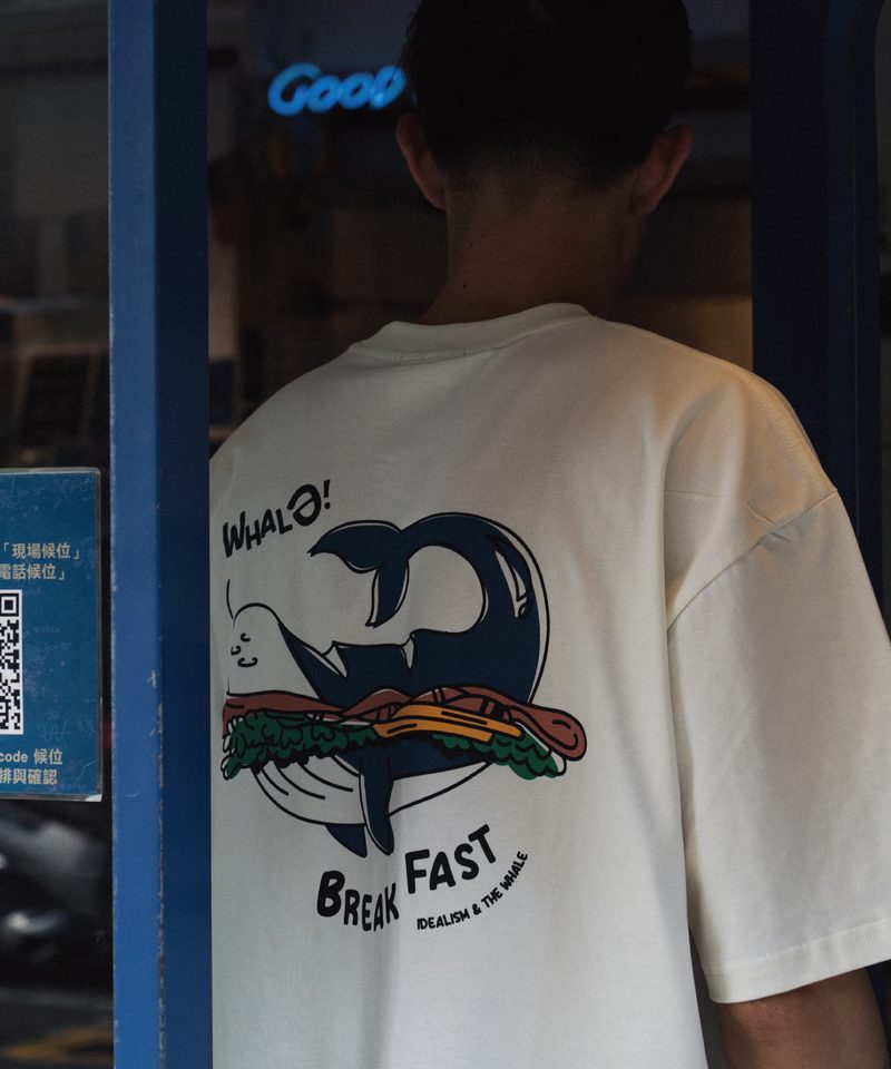 IDE0131-251 聯名 餵我早餐印花上衣 WHALe Tee