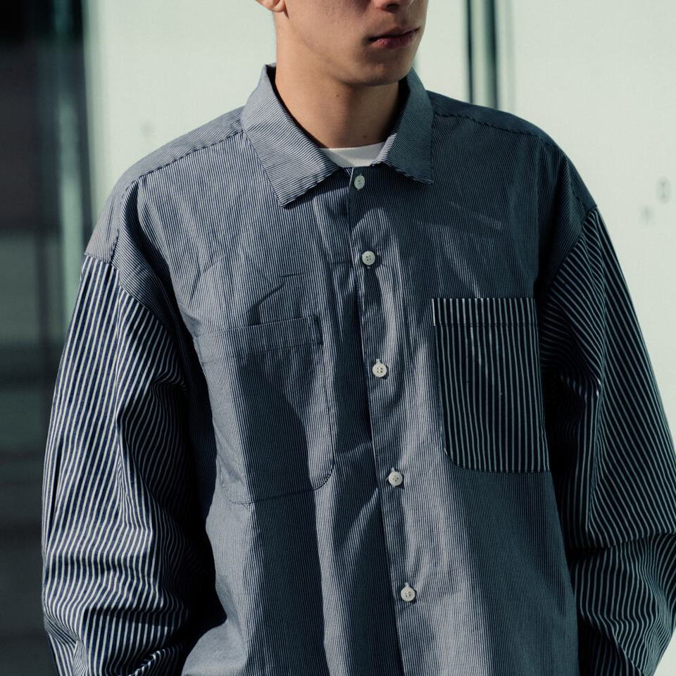 拼接條紋襯衫 Patchwork Shirt