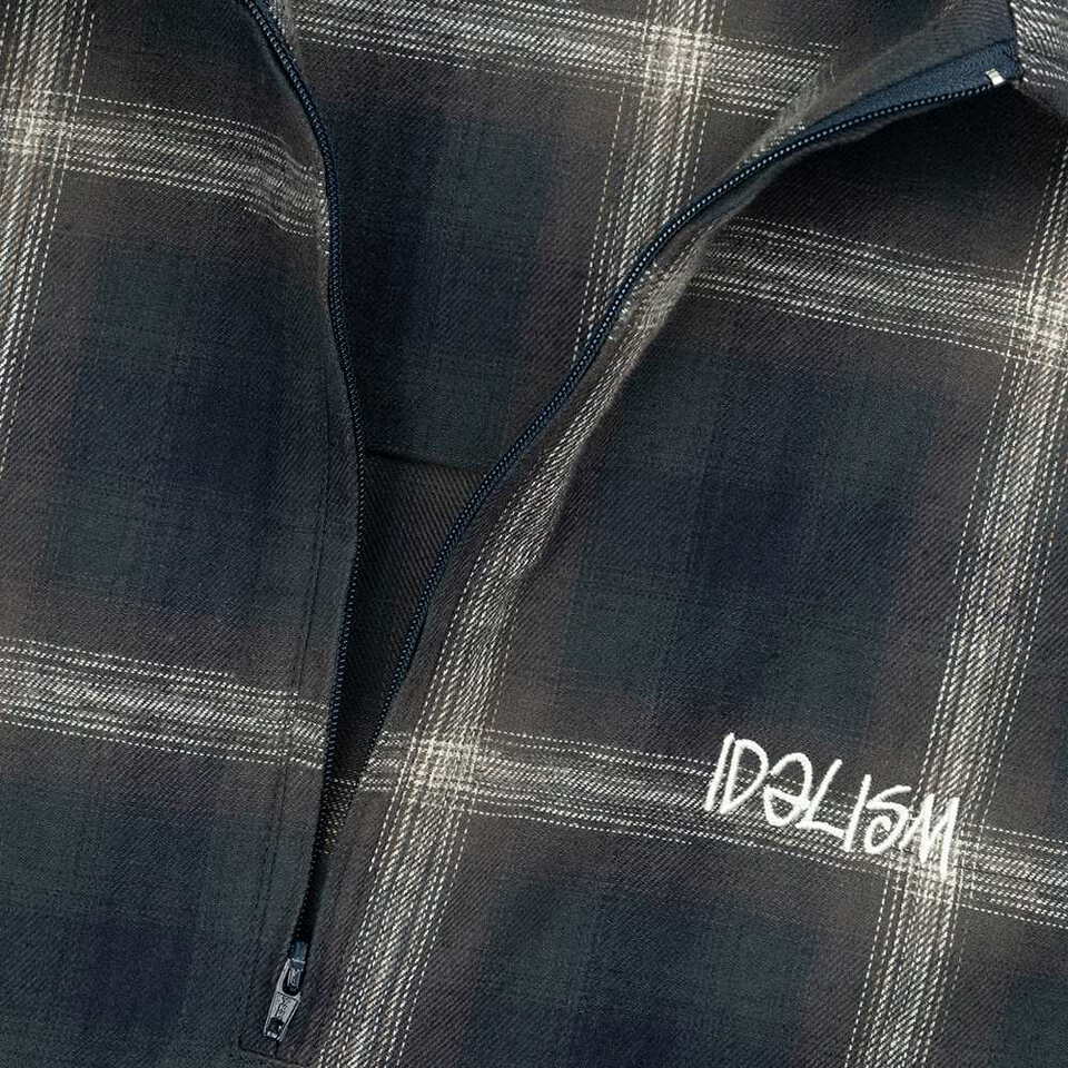 格紋半拉鏈polo杉 Check Zip Polo