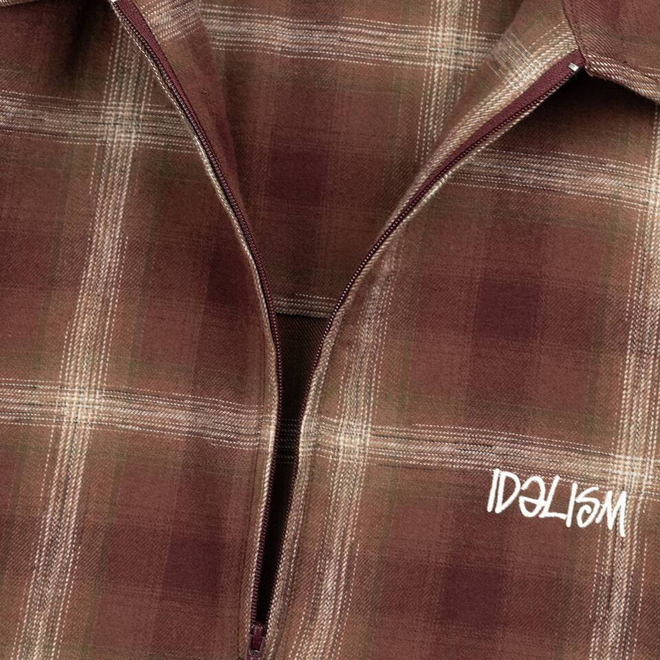 格紋半拉鏈polo杉 Check Zip Polo