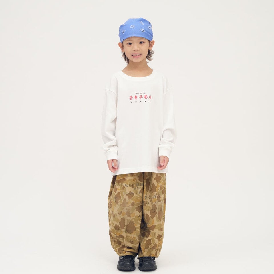 JNP01100-252 早餐店菜單小童長袖TEE