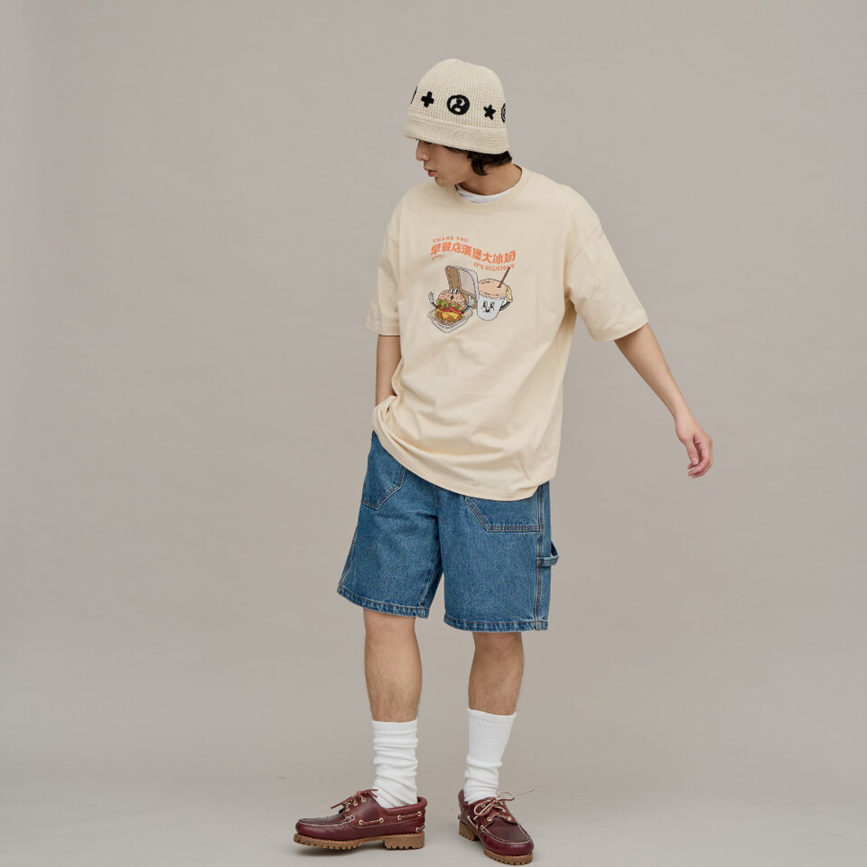 早餐店漢堡大冰奶TEE