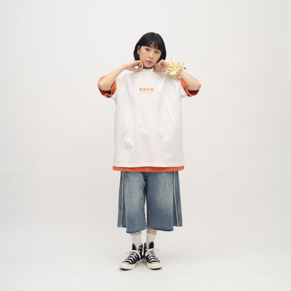 我愛珍奶短TEE