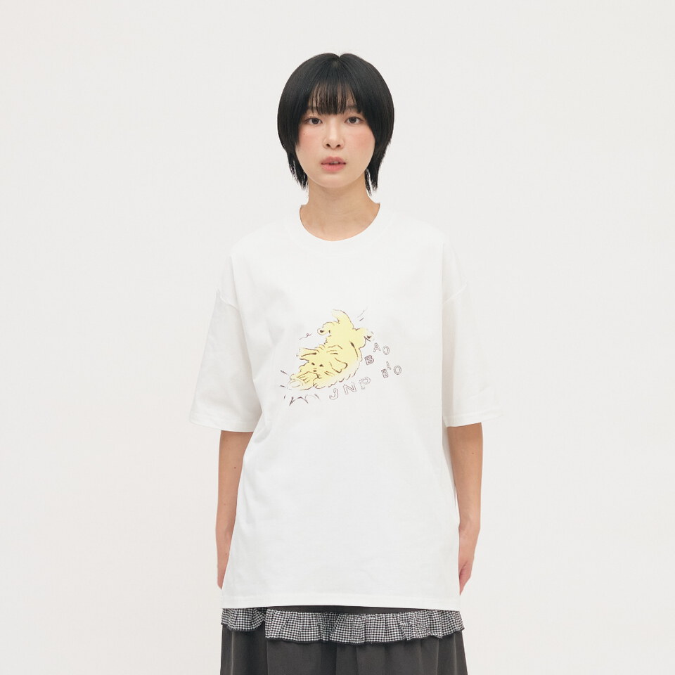 咬拖鞋小狗TEE