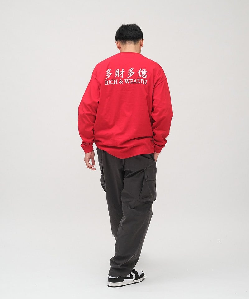 多財多億長袖TEE