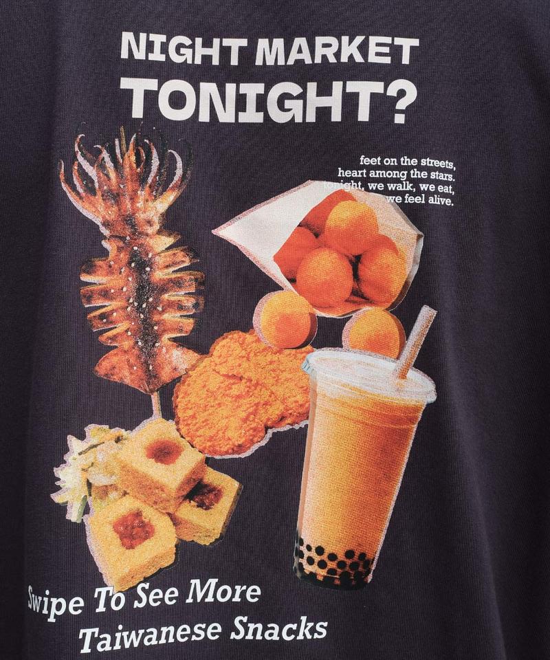 JNP0172-252 夜市食物圖鑑短袖TEE