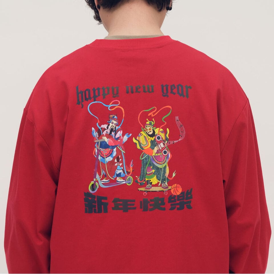 JNP0190-261 滑板門神長袖TEE