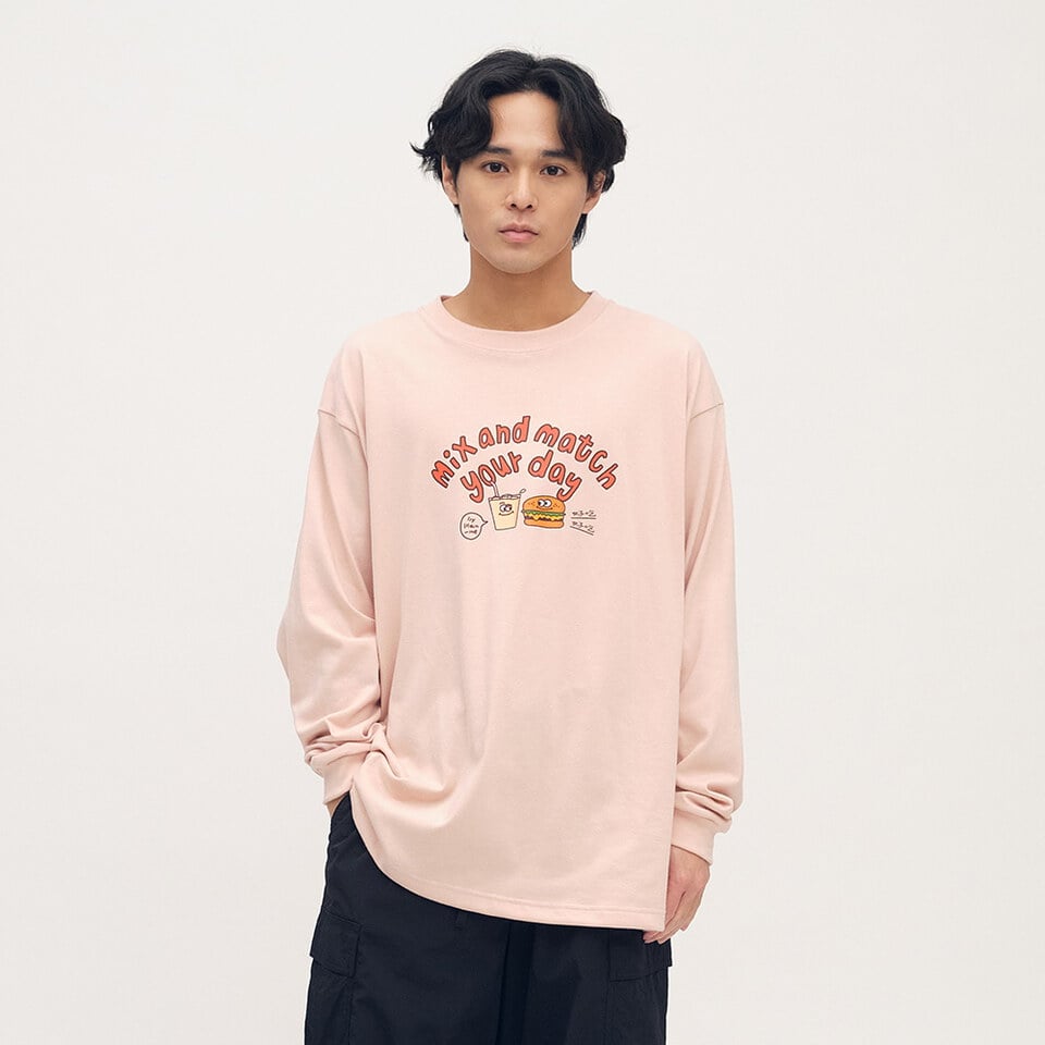 美芝城x plain me早安晨之美塗鴉長TEE