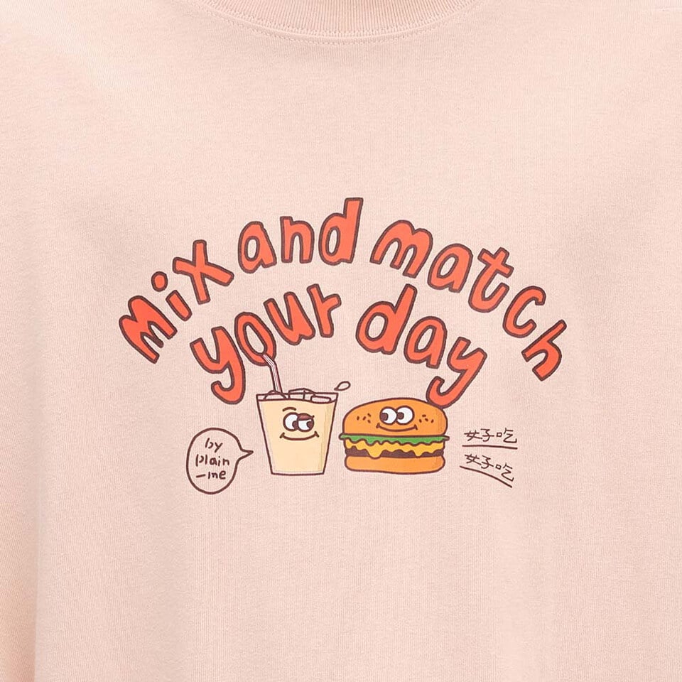 美芝城x plain me早安晨之美塗鴉長TEE