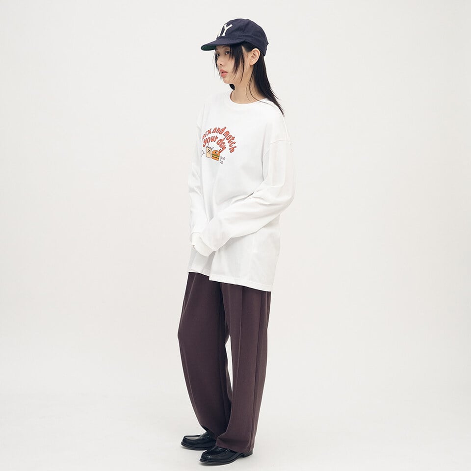 美芝城x plain me早安晨之美塗鴉長TEE