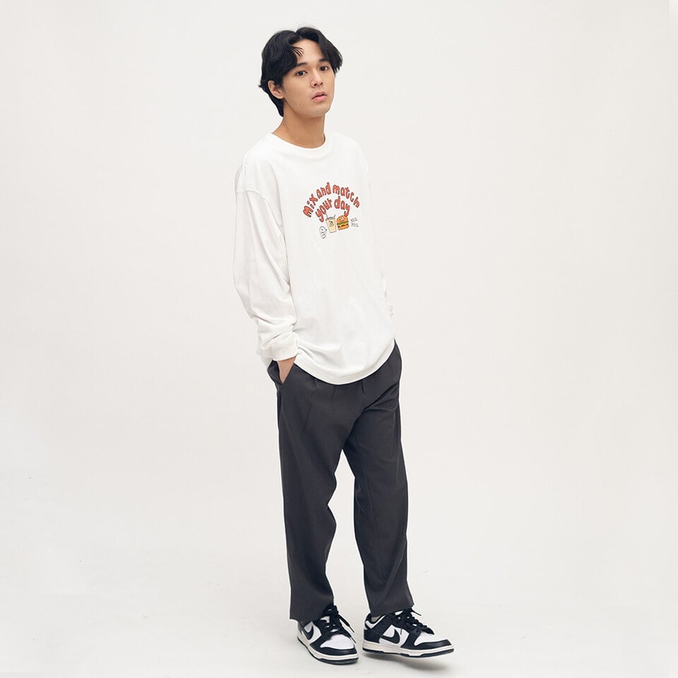 美芝城x plain me早安晨之美塗鴉長TEE