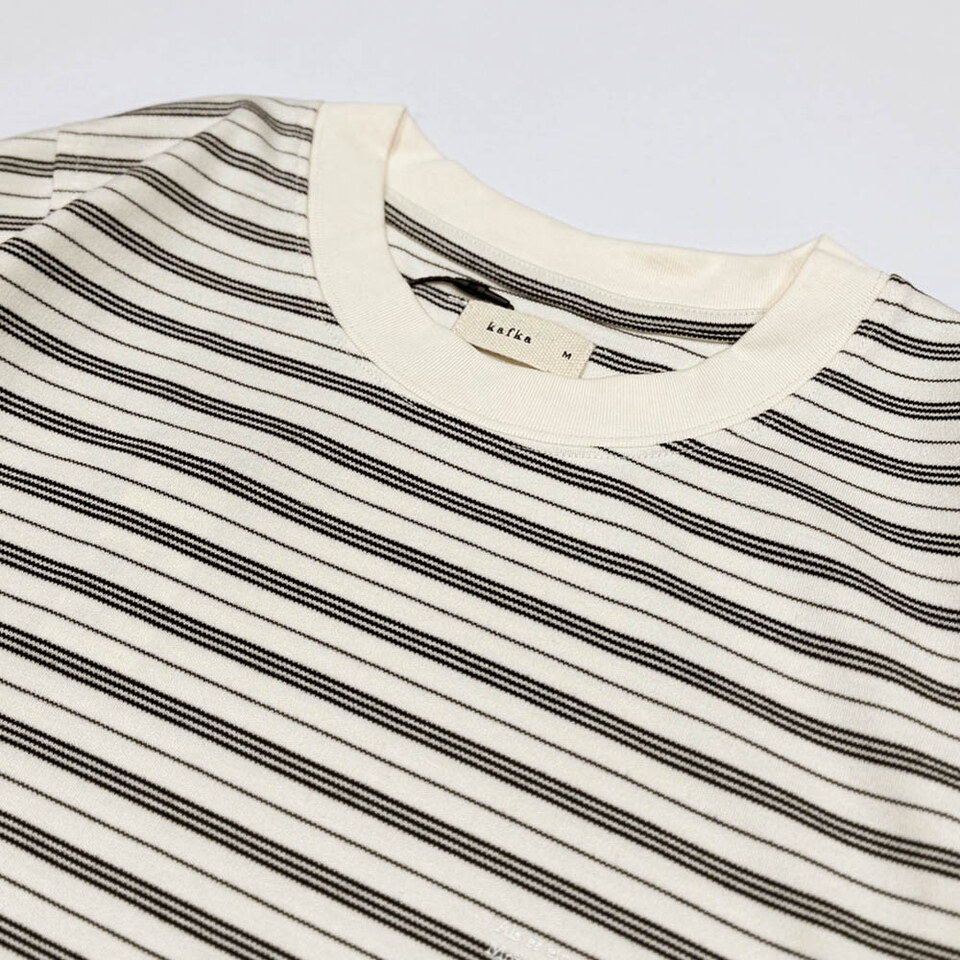 KFK0010-261 棉感條紋短袖上衣