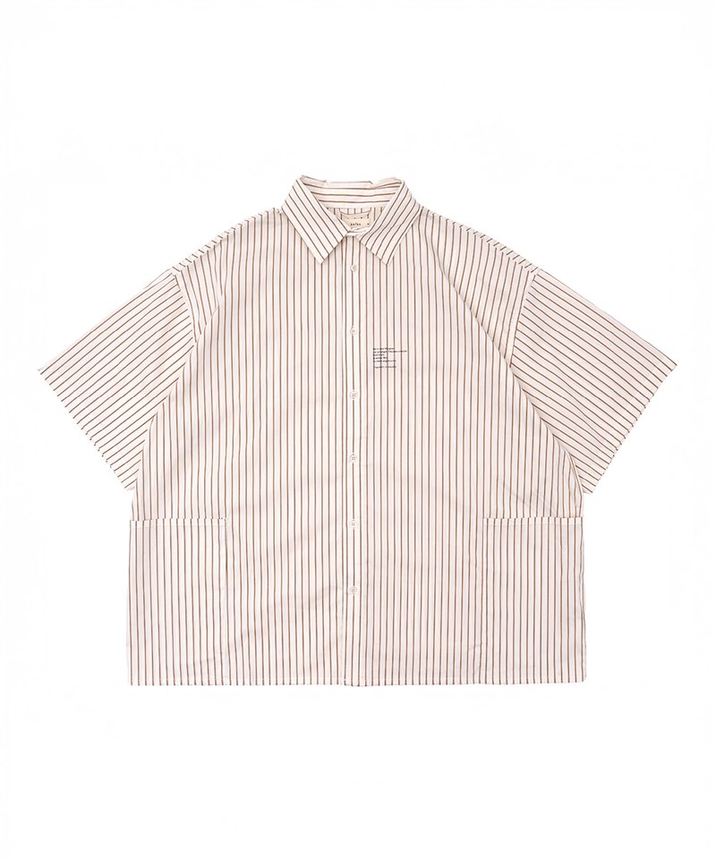 KFK0204-251 KFK 防潑水耐皺條紋襯衫 SS Side Pocket Shirt