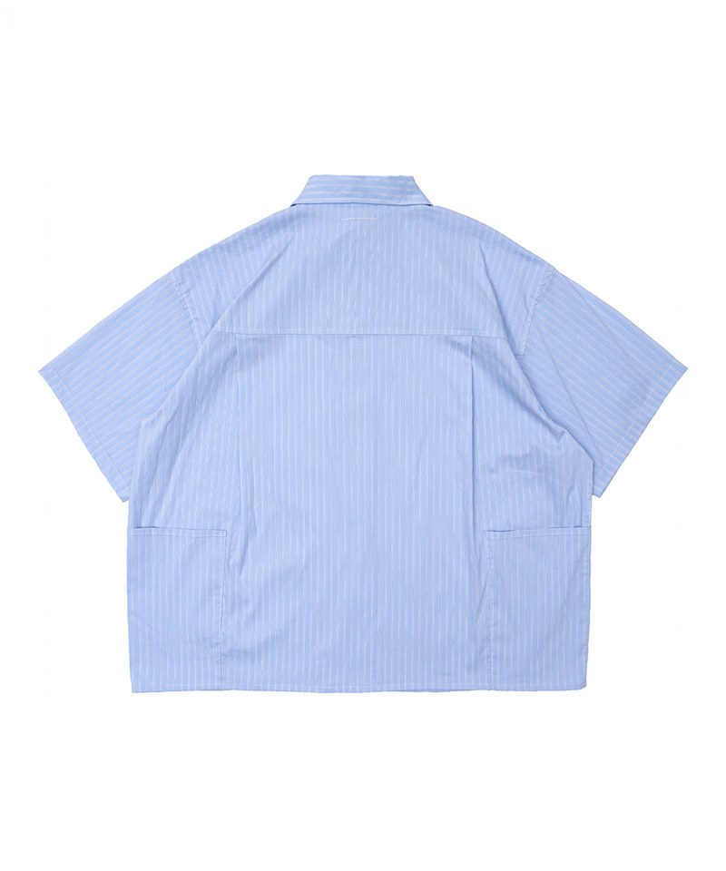 KFK0204-251 KFK 防潑水耐皺條紋襯衫 SS Side Pocket Shirt