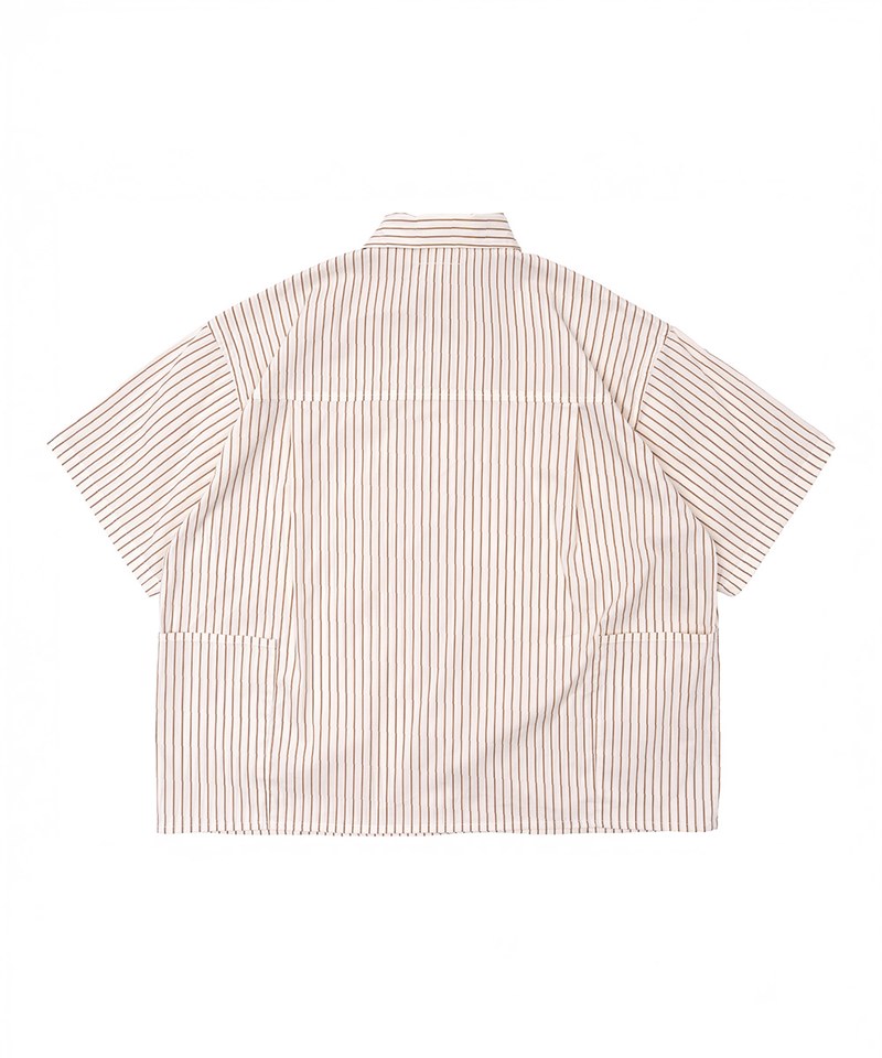 KFK0204-251 KFK 防潑水耐皺條紋襯衫 SS Side Pocket Shirt