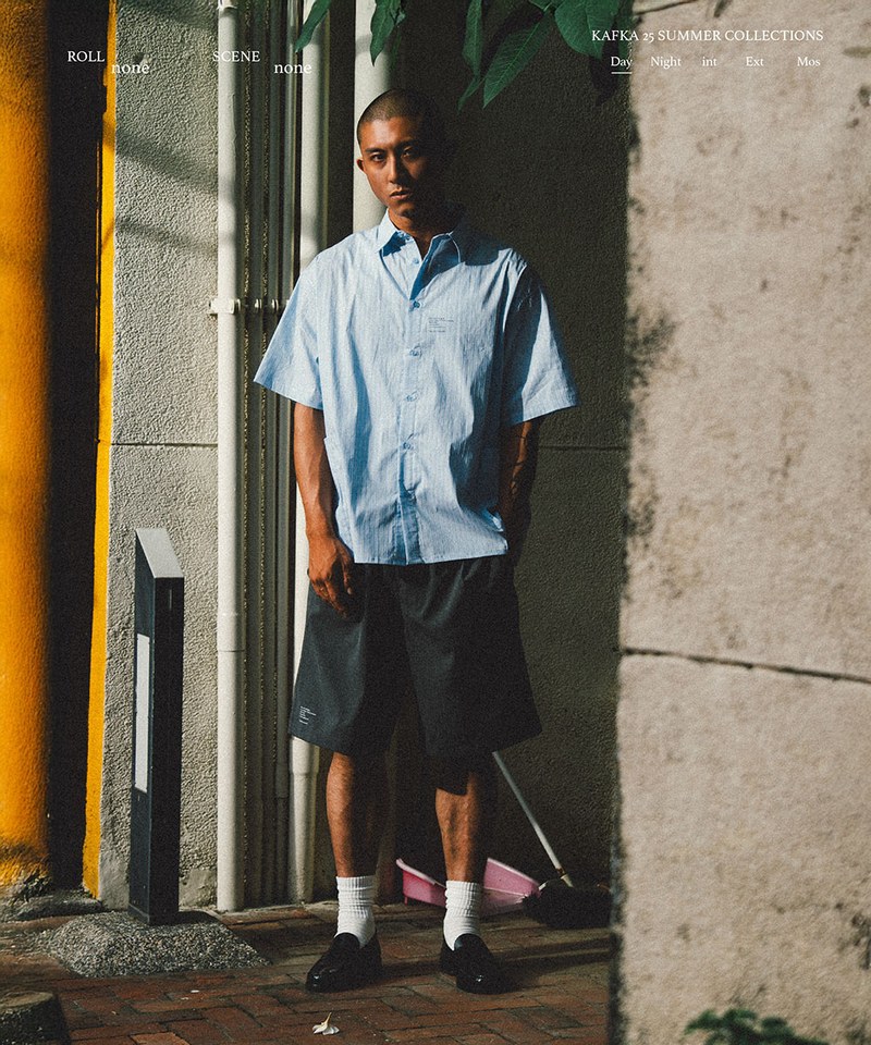 KFK0204-251 KFK 防潑水耐皺條紋襯衫 SS Side Pocket Shirt