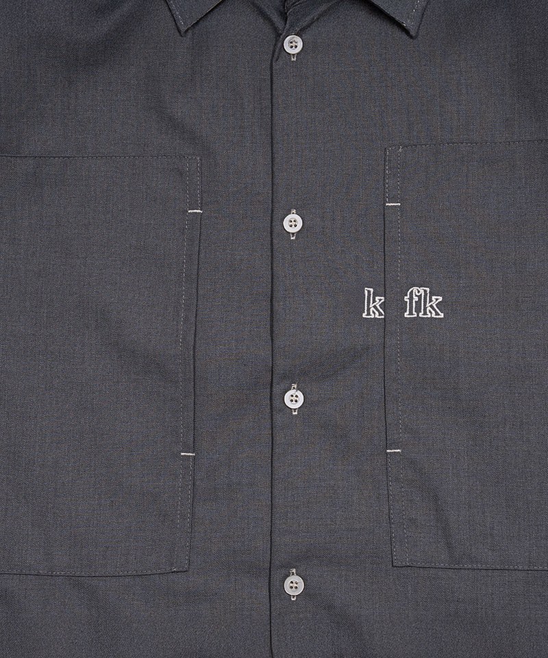KFK0205-251 KFK 親膚混紡刺繡口袋襯衫 SS Pocket Shirt