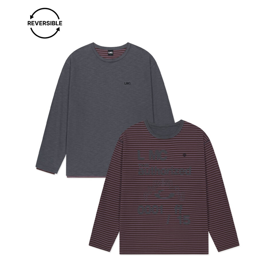 條紋長TEE REVERSIBLE STRIPE LONG SLV TEE