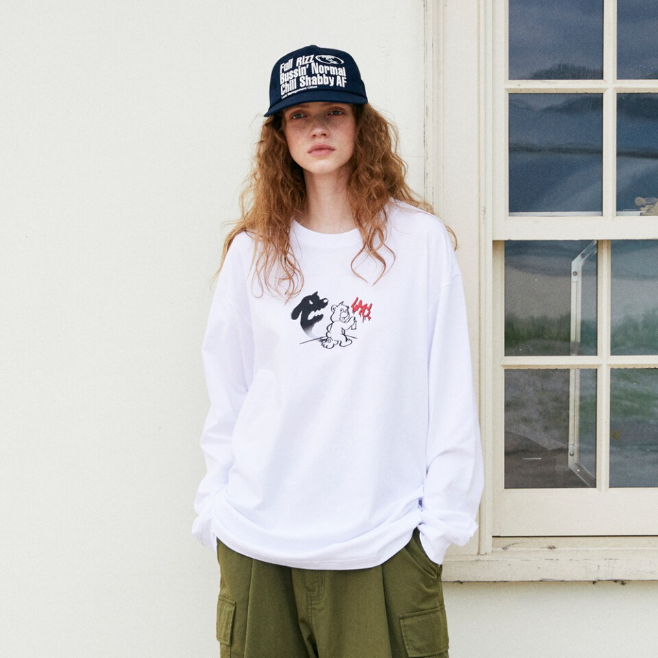 LMC0105-262 素描小熊長TEE SKETCH BEAR LONG SLV TEE