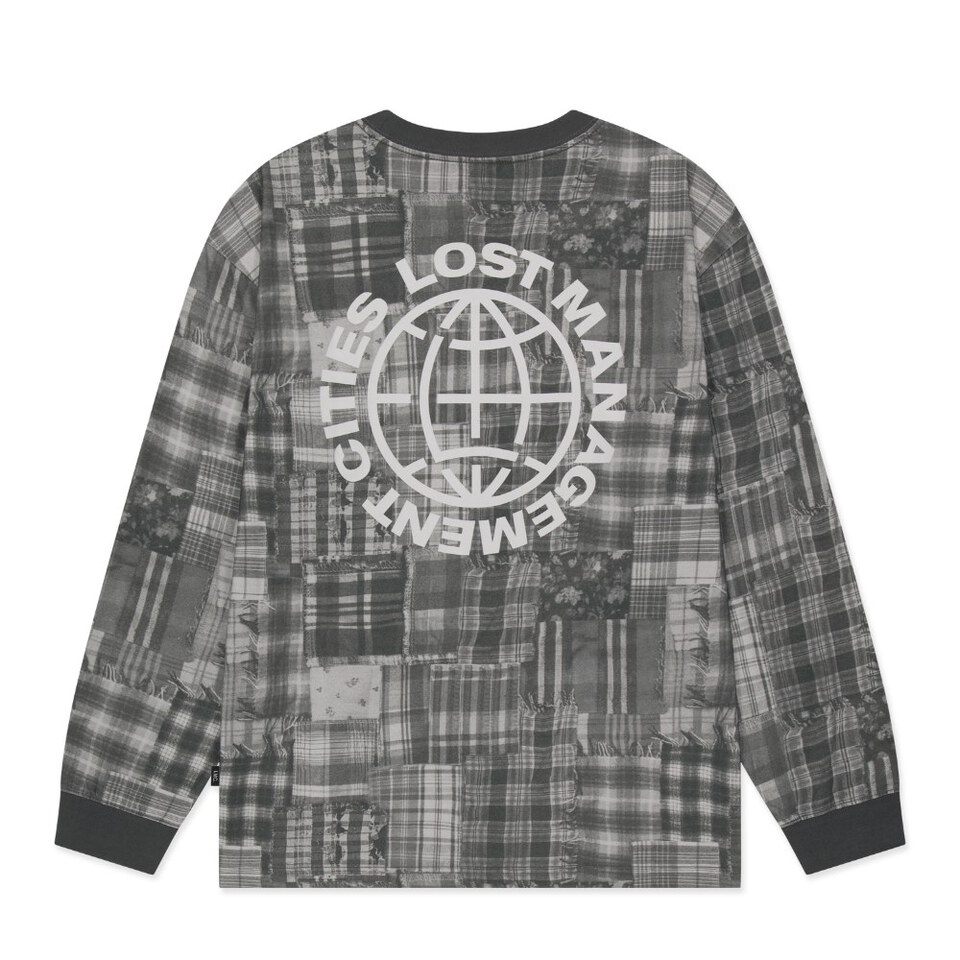 格紋圖像長TEE OG COMBO LONG SLV TEE