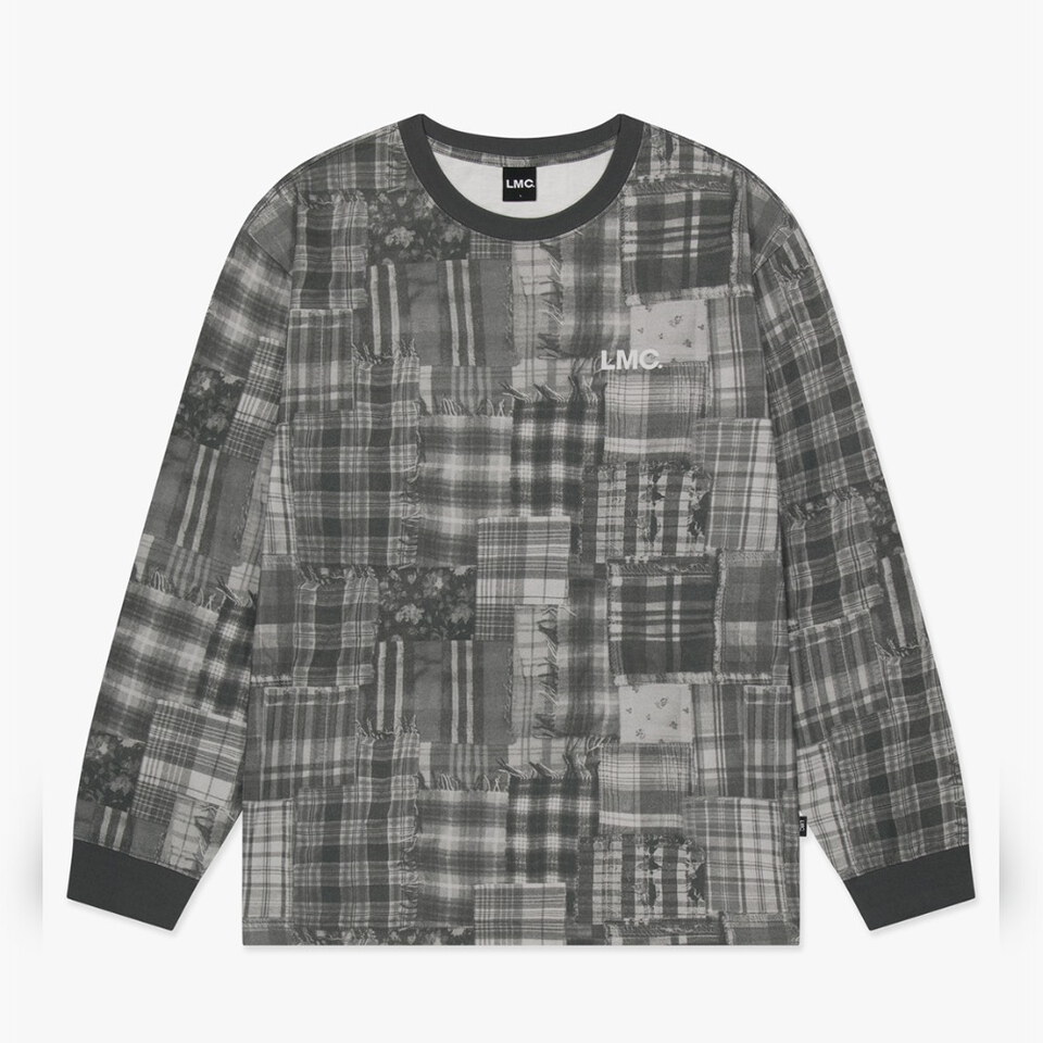 格紋圖像長TEE OG COMBO LONG SLV TEE