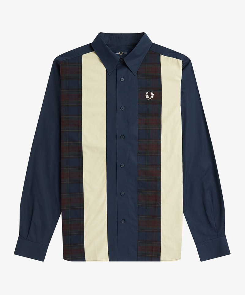 M4684 PANELLED SHIRT 拼接圖樣襯衫
