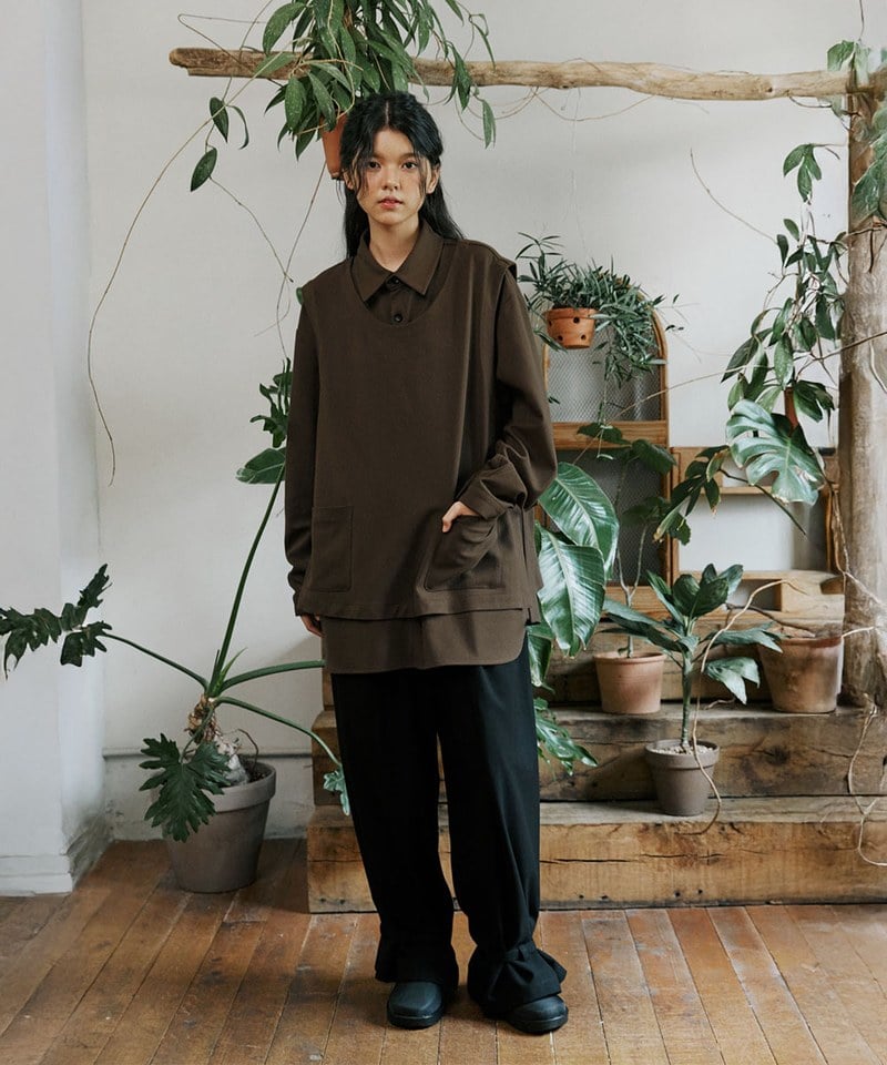 MLN0204-252 襯衫背心套裝 unisex shirts vest