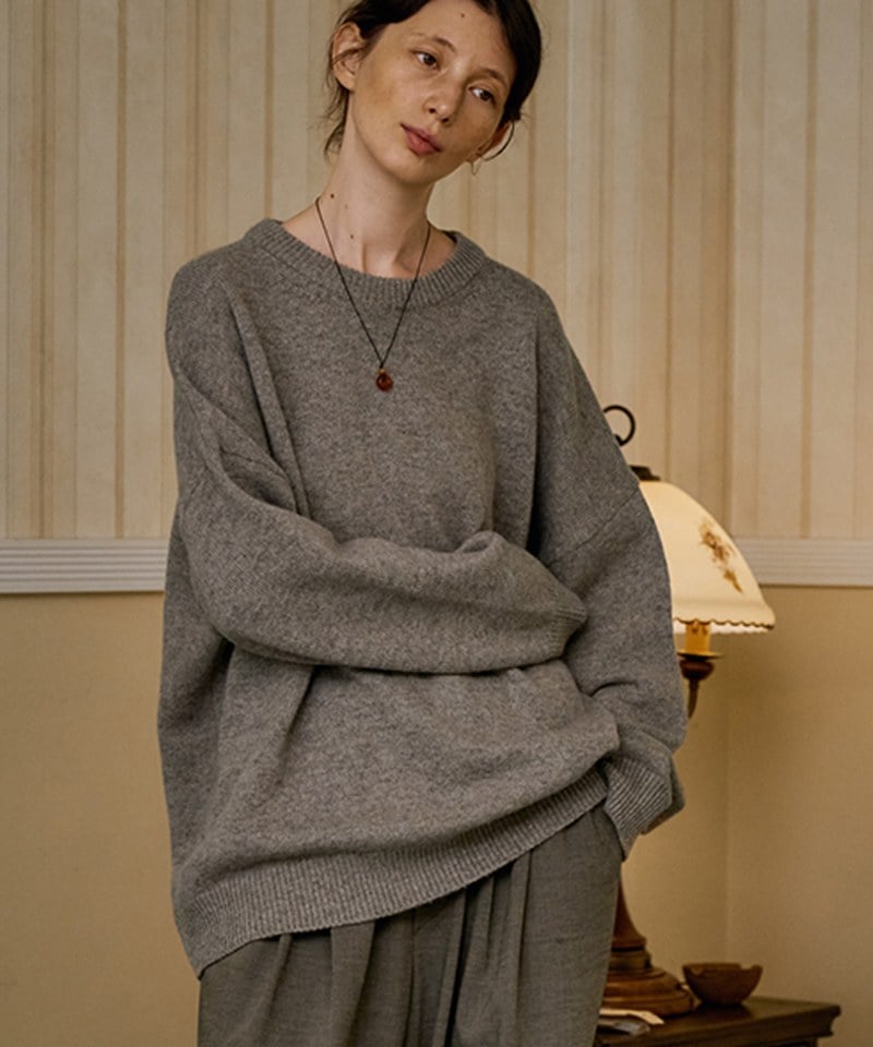 寬鬆雜色針織毛衣 unisex nep sweater