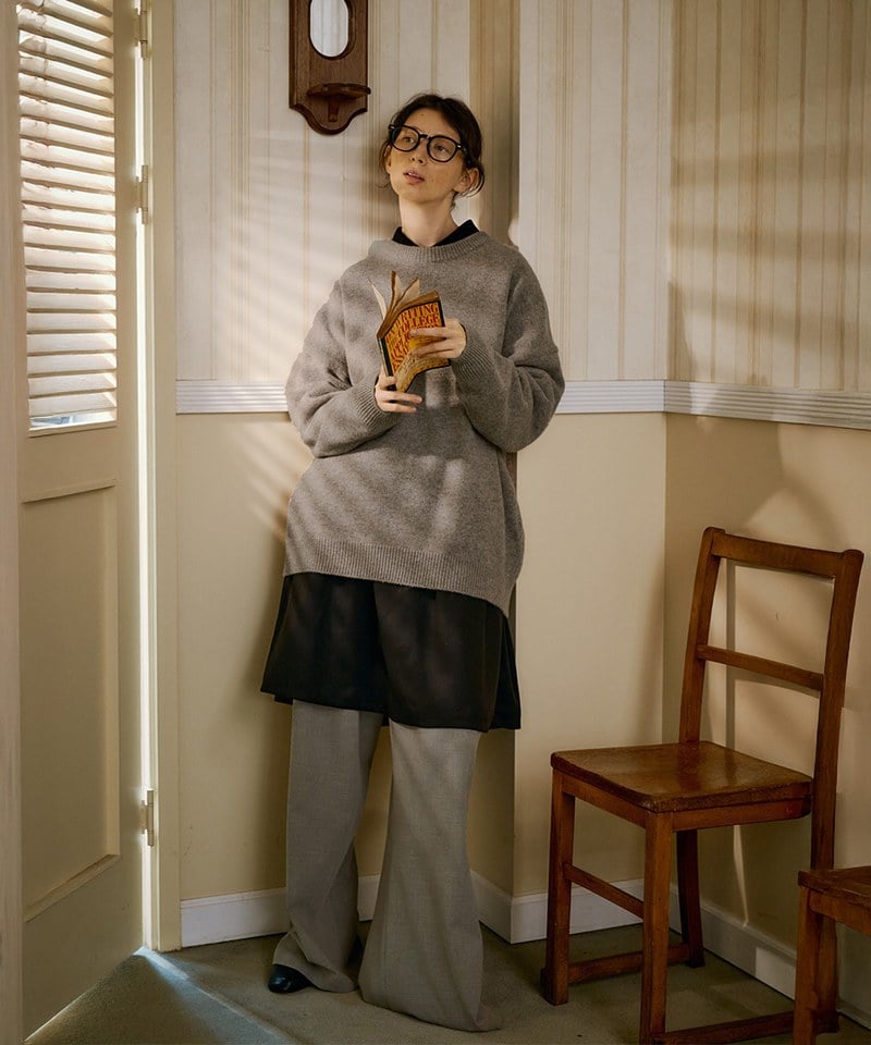 MLN0301-252 寬鬆雜色針織毛衣 unisex nep sweater